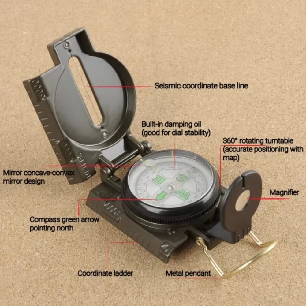 Su Geçirmez Profesyonel Pusula - Compass Lensatic incelemesi ve fiyatı